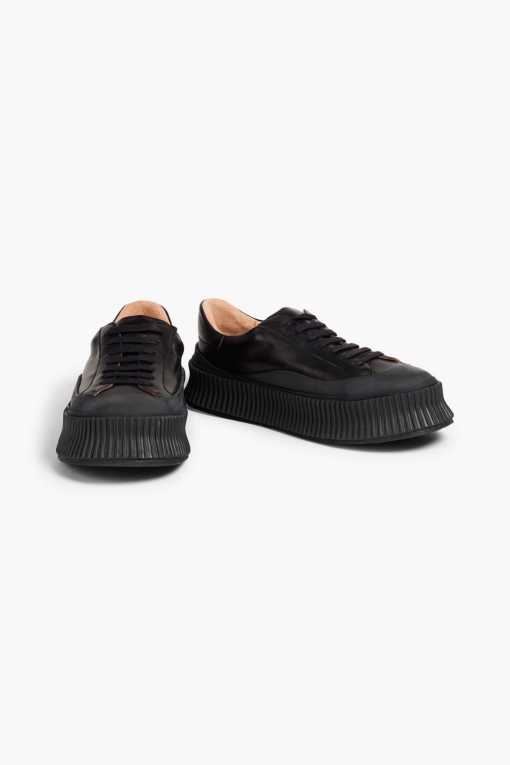 JIL SANDER حذاء سنيكرز بنعل سميك من الجلد