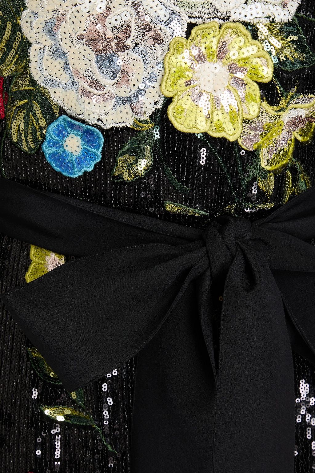 ELIE SAAB فستان متوسط الطول من التول بتصميم مزركش