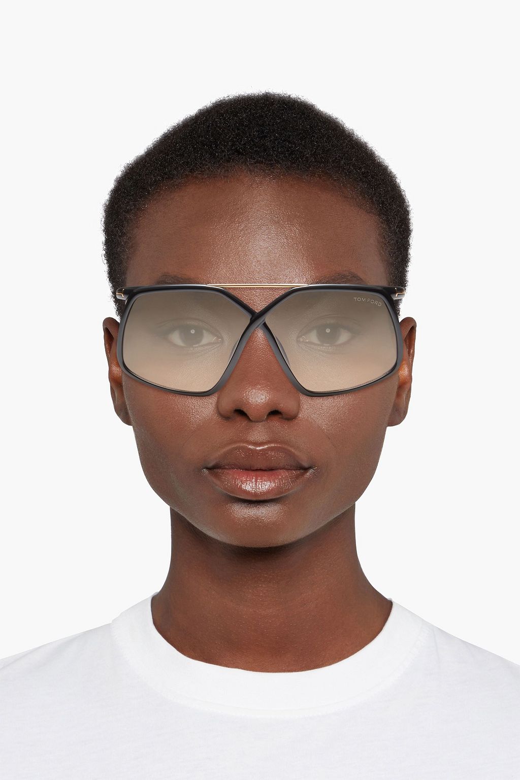 TOM FORD Jaden aviator-style gold-tone sunglasses