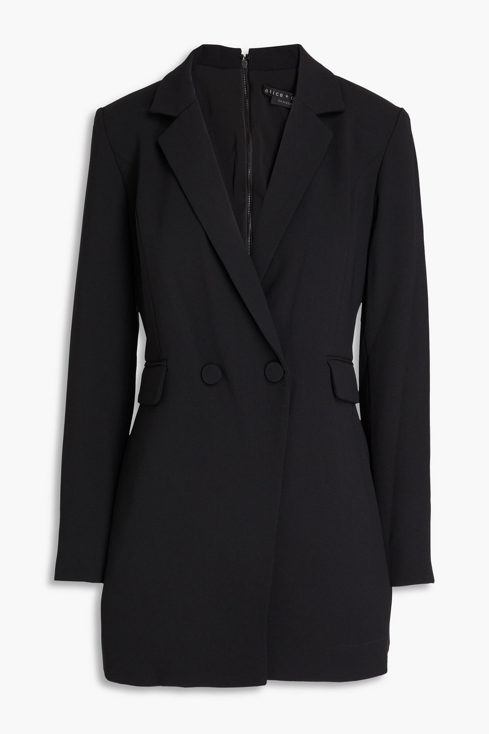 Alice And Olivia Kyrie Tuxedo Skort Romper In Black