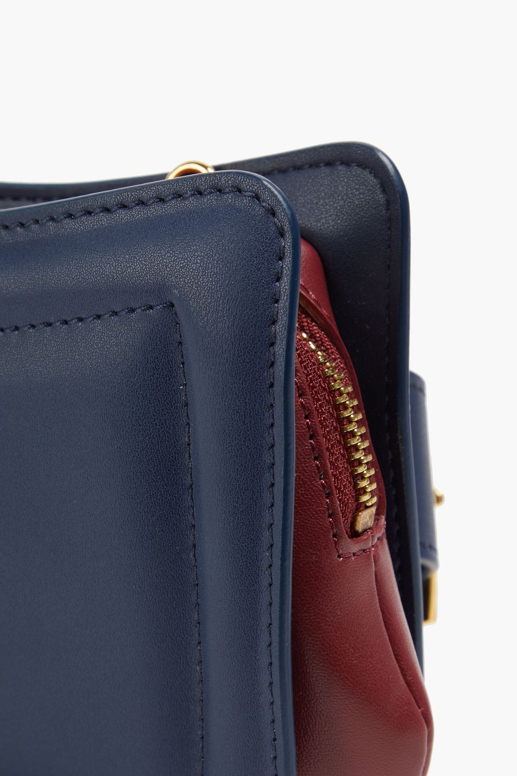 ELLEME Fanny Pack zweifarbige Gürteltasche aus Leder