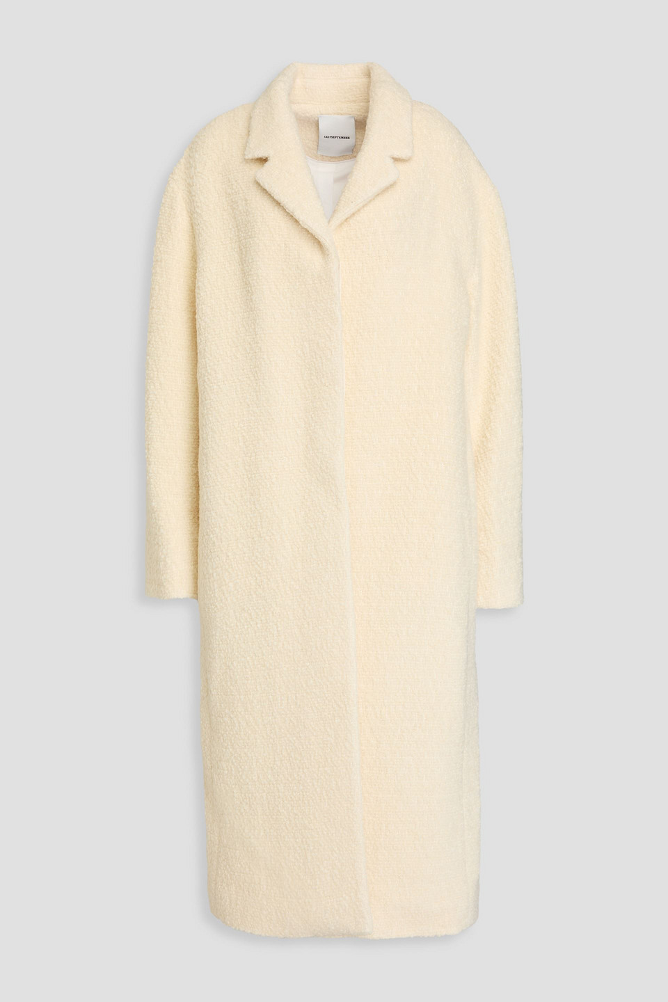 Le 17 Septembre Wool And Cotton-blend Bouclé Coat In Ivory