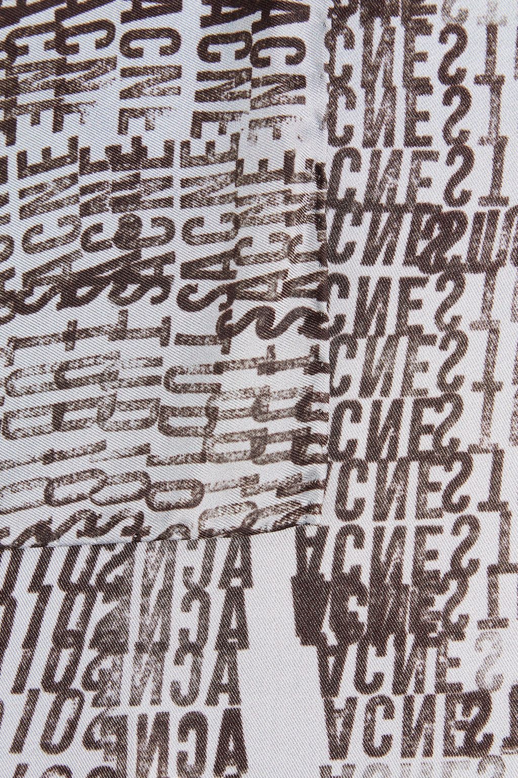 ACNE STUDIOS Printed silk-twill scarf