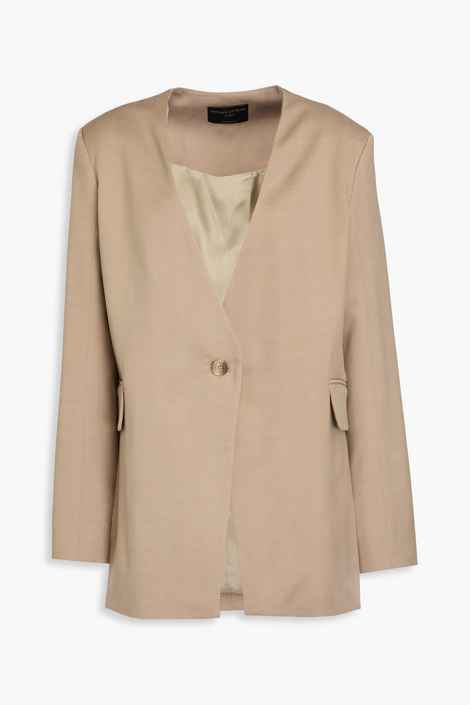 Mother Of Pearl Tencel™ Lyocell-blend Jacket In Taupe
