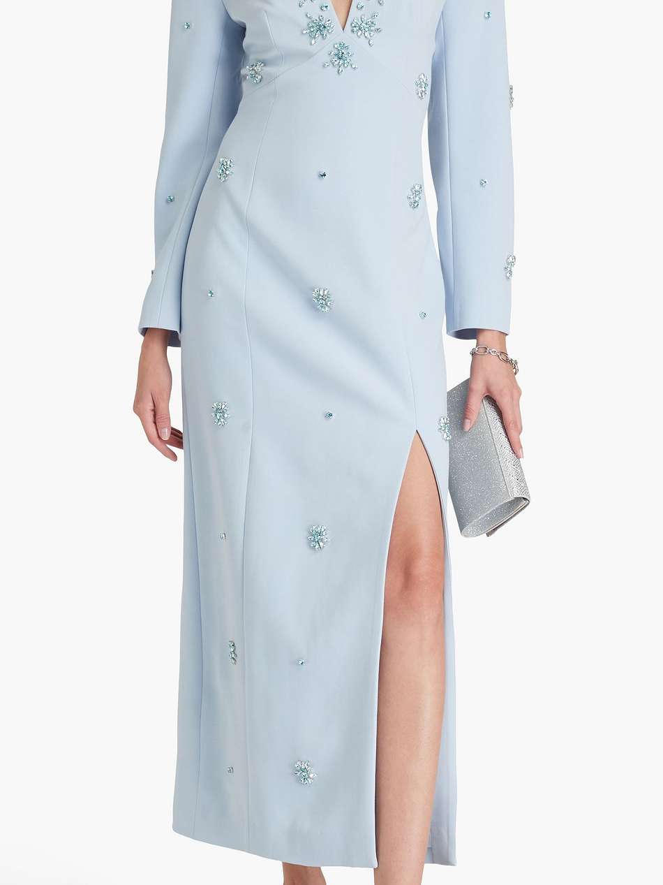 aurore crystal-embellished crepe gown