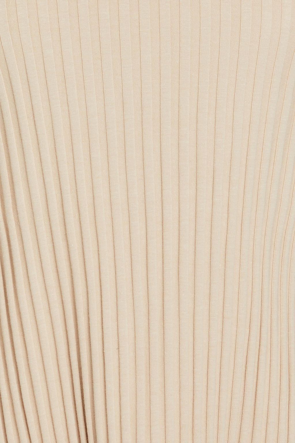 MOTHER OF PEARL بلوزة تنسل™ مصنوعة من قطن جيرسي مطاطي بقِطع محاكة بجانب بعضها البعض من اللايوسيل