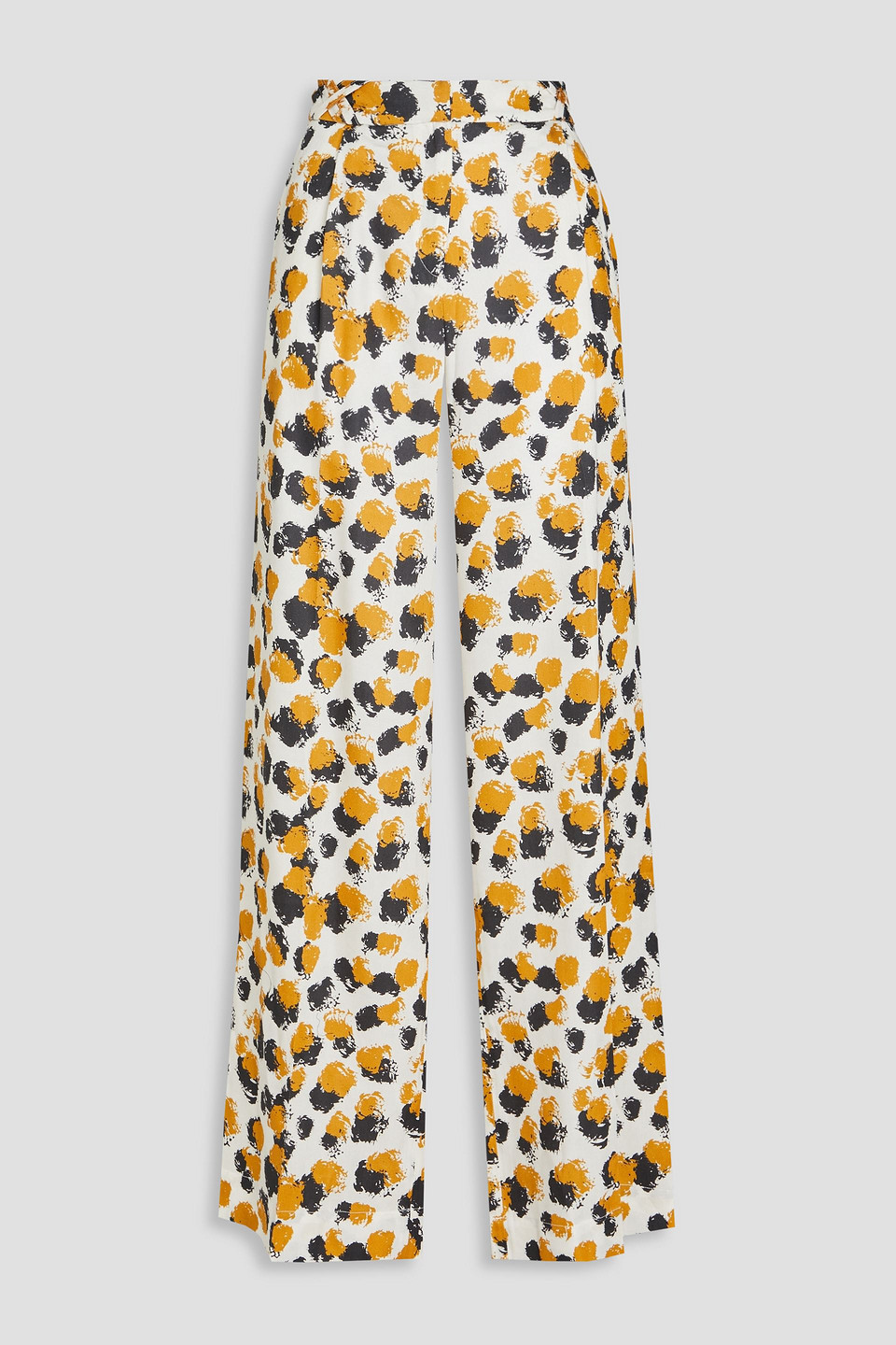 Mother Of Pearl Printed Tencel™ Lyocell Wide-leg Trousers In Ivory