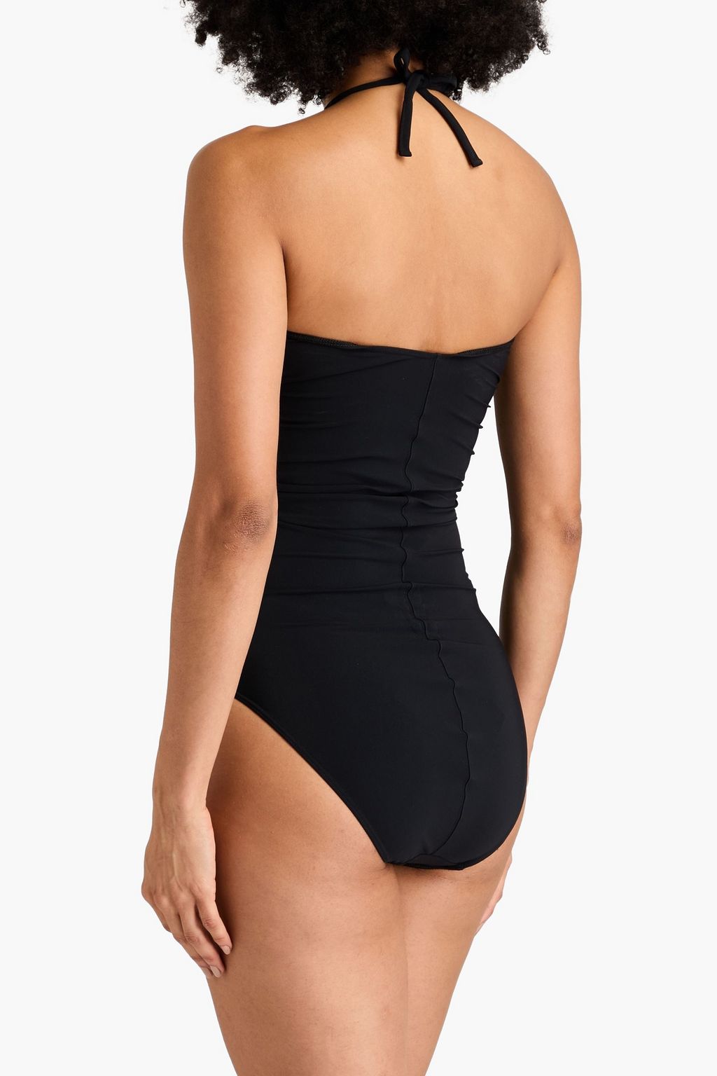 RICK OWENS Ruched halterneck swimsuit