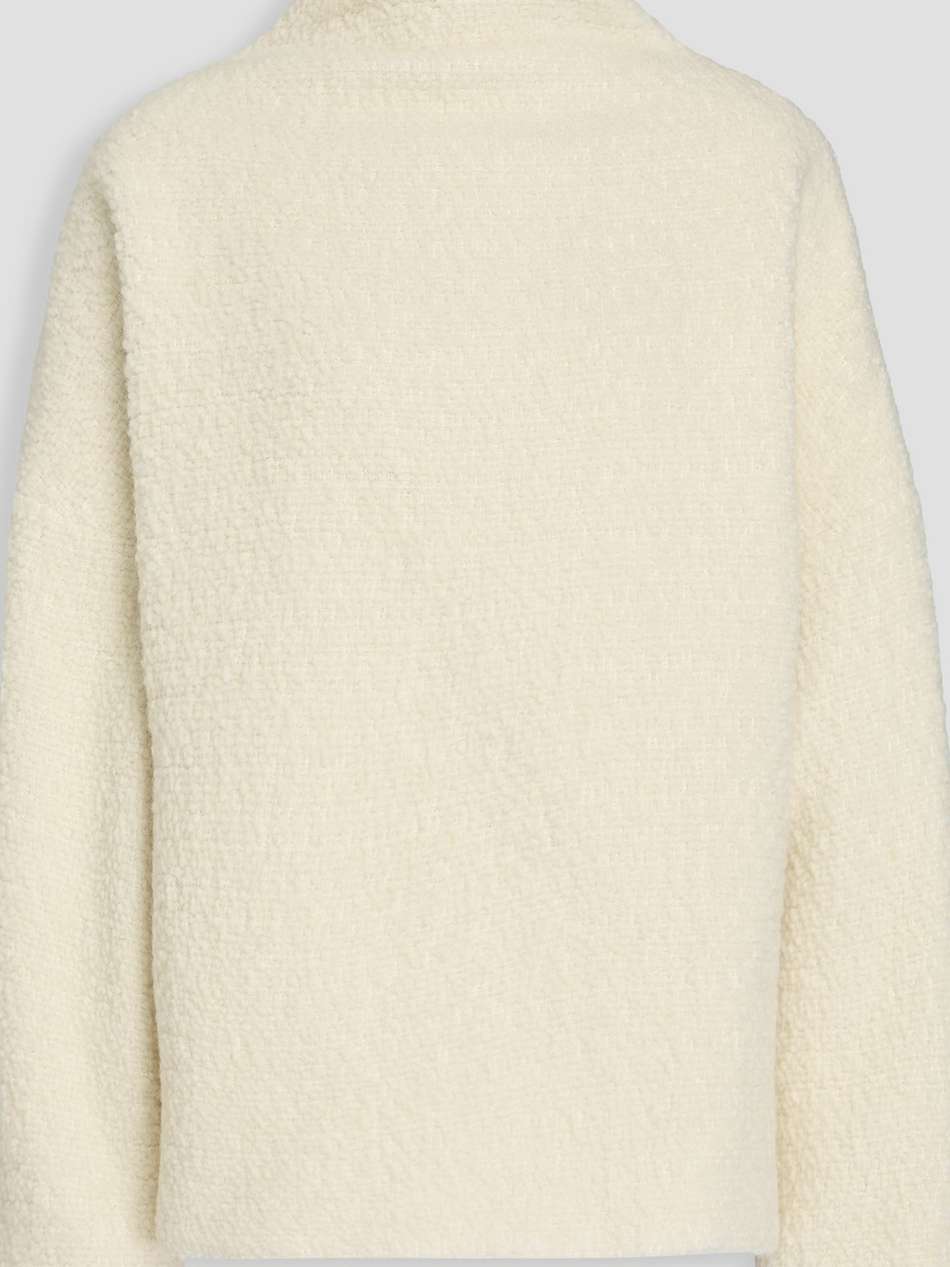 wool and cotton-blend bouclé turtleneck top