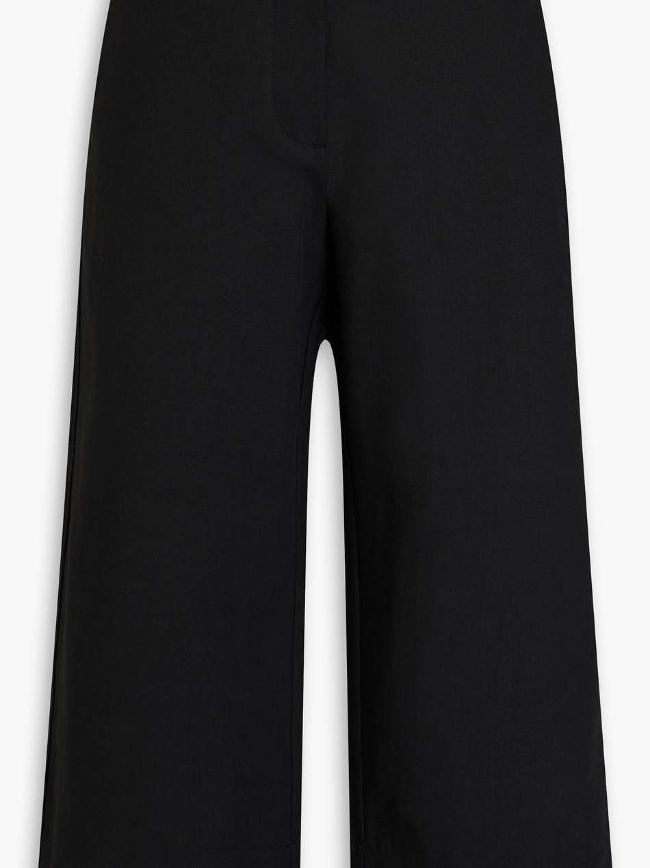 cropped cotton wide-leg pants