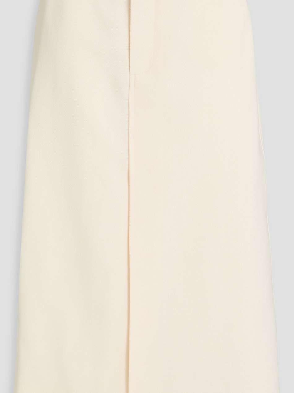 wool-twill midi skirt