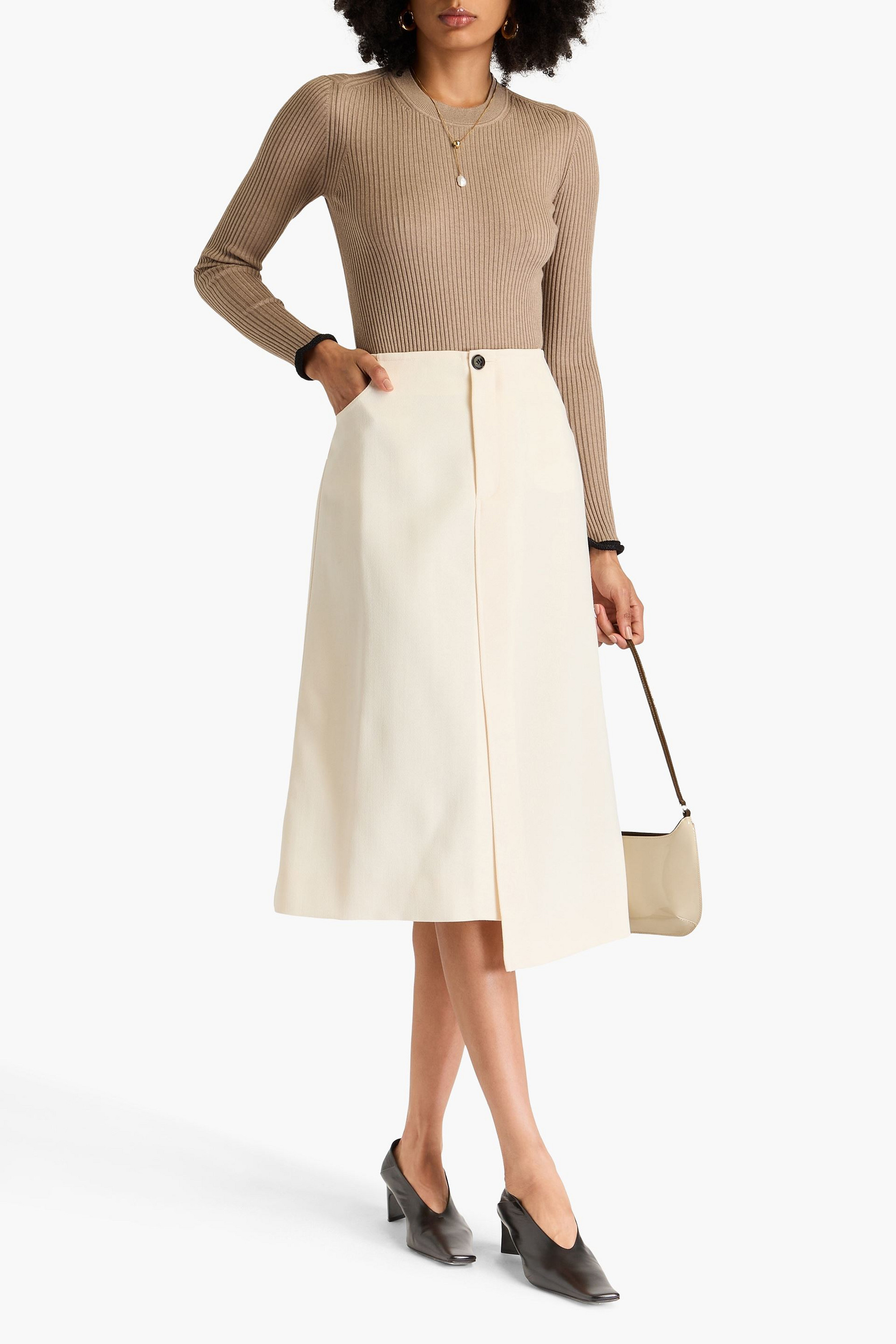 Proenza Schouler Wool-twill midi skirt