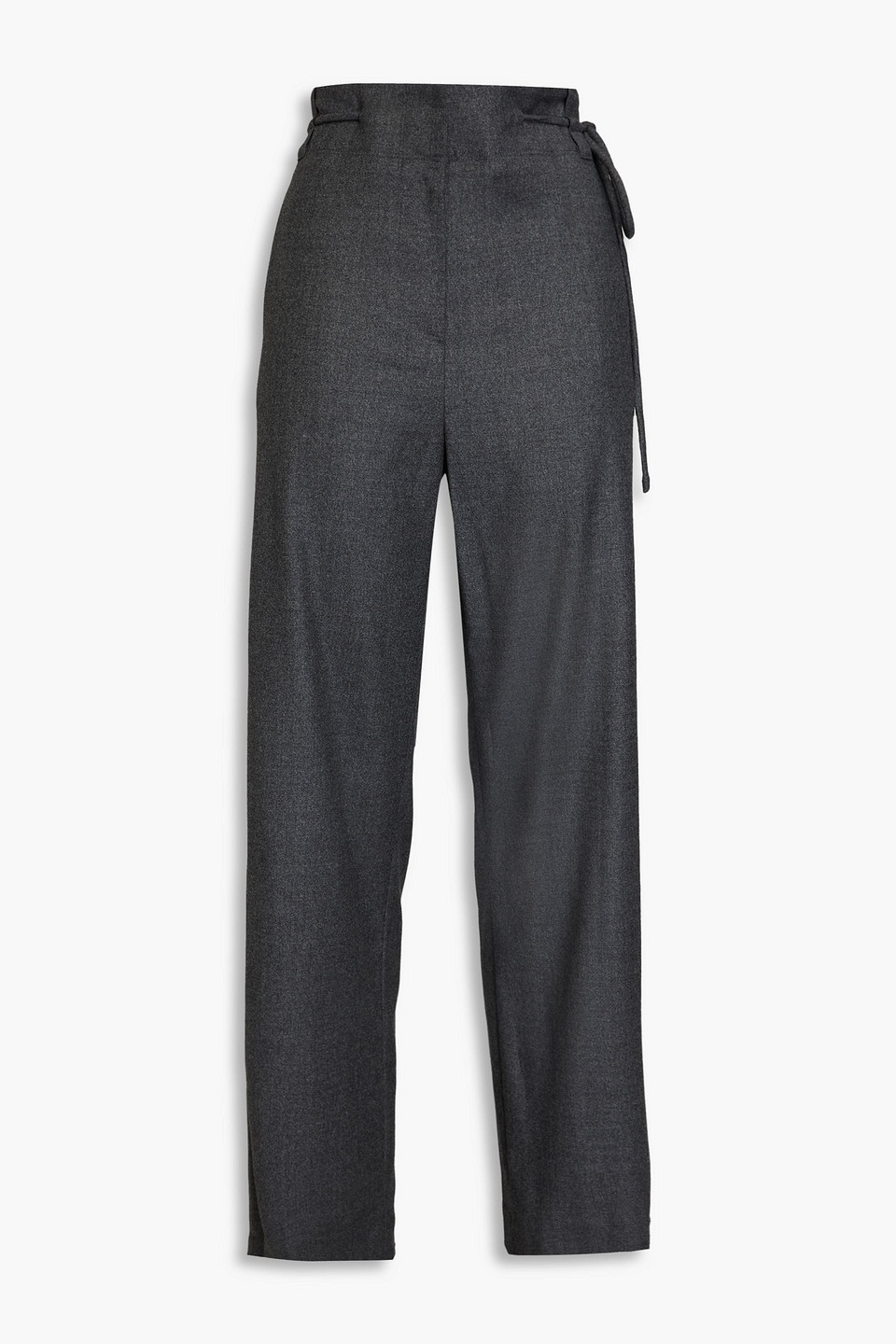 Le 17 Septembre Wool-blend Twill Straight-leg Pants In Dark Gray