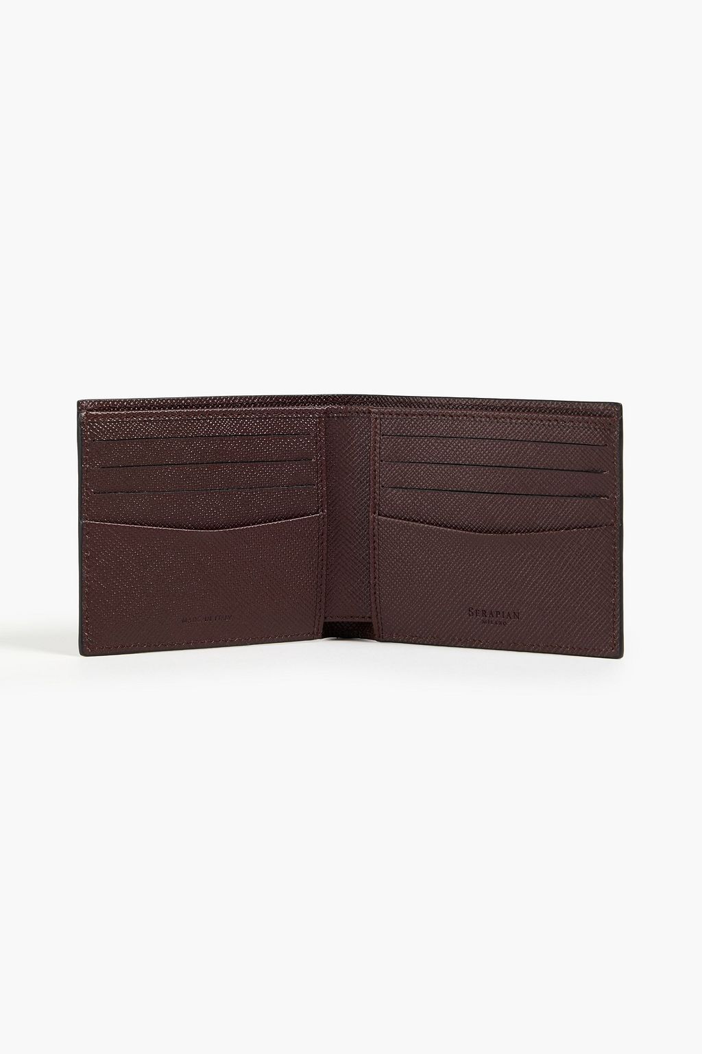 SERAPIAN Textured-leather wallet