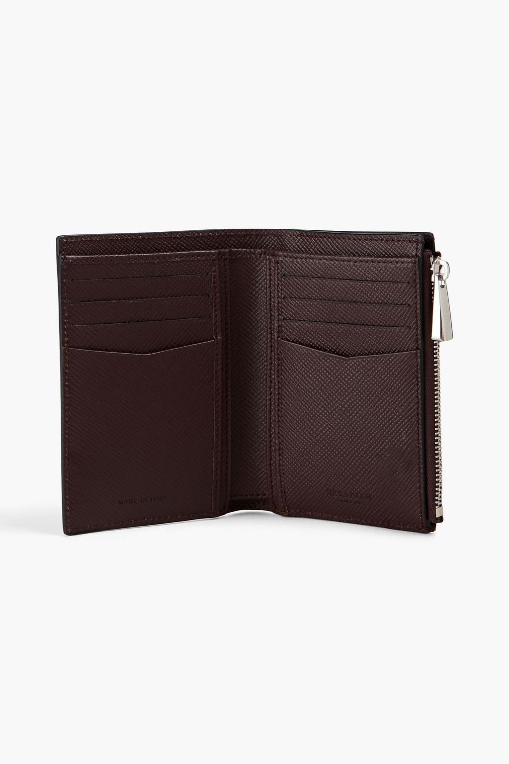 SERAPIAN Textured-leather wallet
