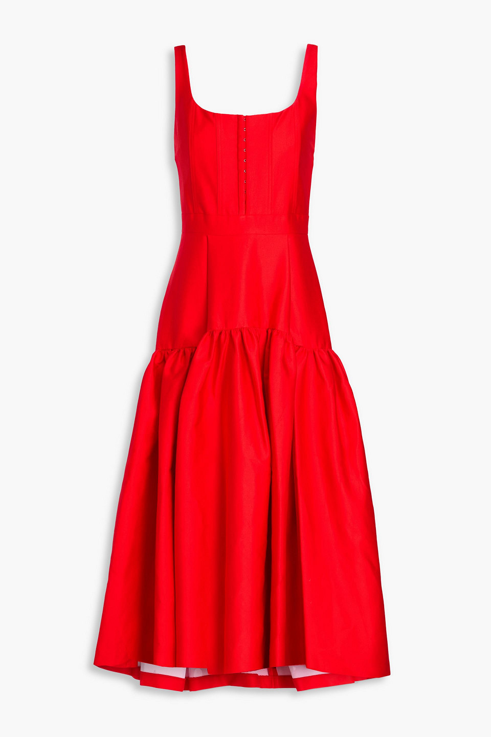Alice And Olivia Diana Sleeveless Structured Dress In Red