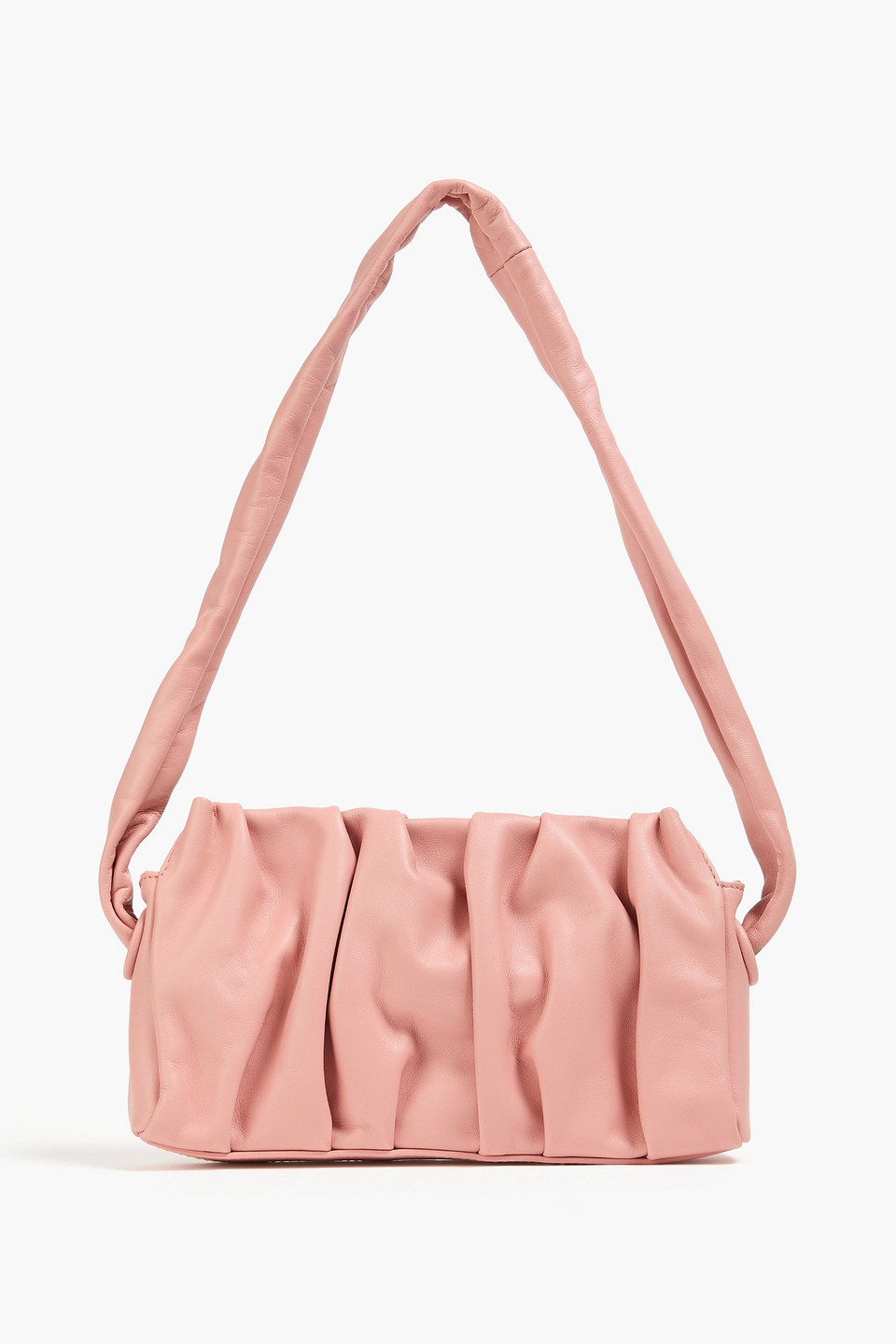 Elleme Pleated Leather Shoulder Bag In Pink