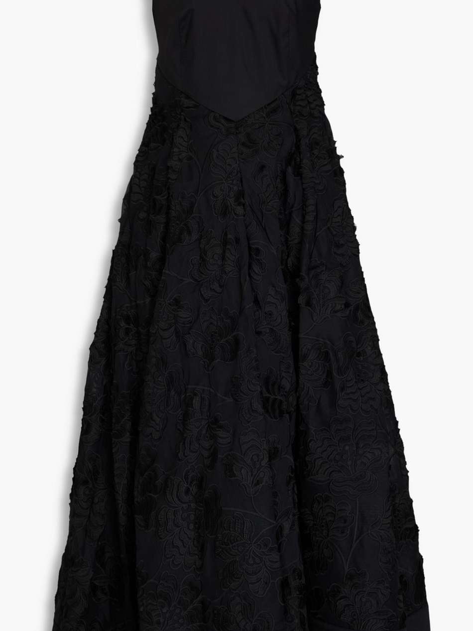 marianela cutout embroidered cotton midi dress