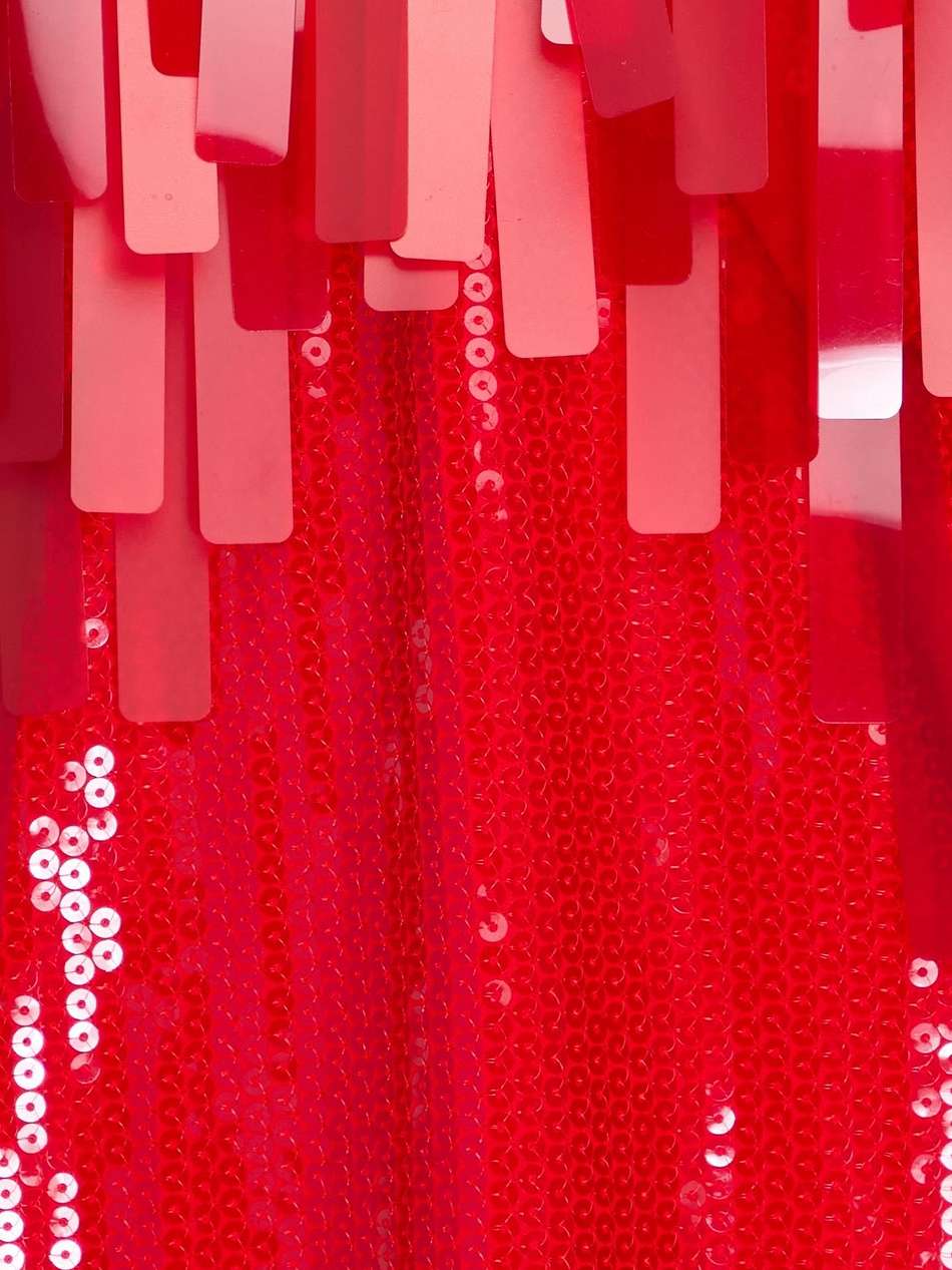 fringed sequined crepe midi dress