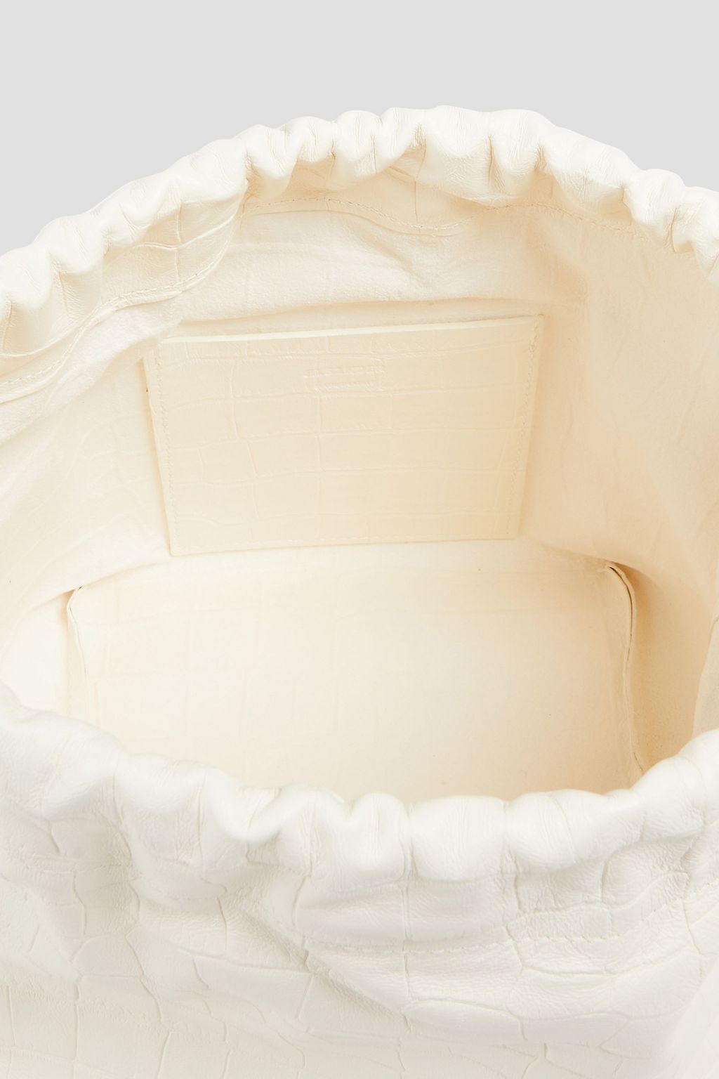 JIL SANDER Croc-effect leather bucket bag