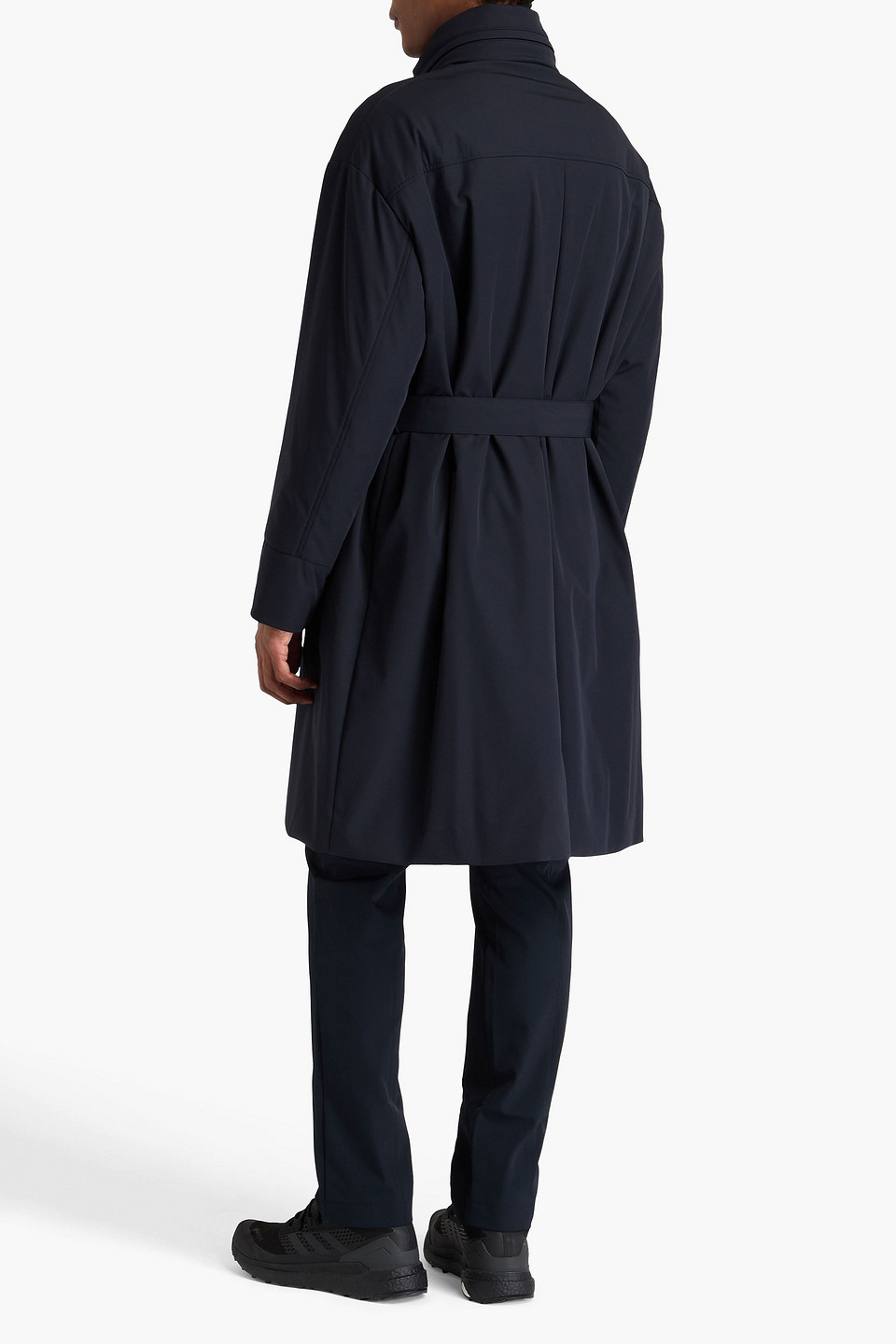 GIORGIO ARMANI BELTED STRETCH-SHELL COAT