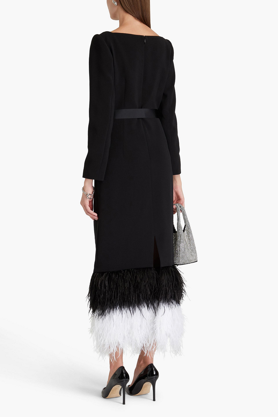 Huishan Zhang Robe Aus Baumwoll-voile Mit Stickereien Und Cut-outs In Schwarz
