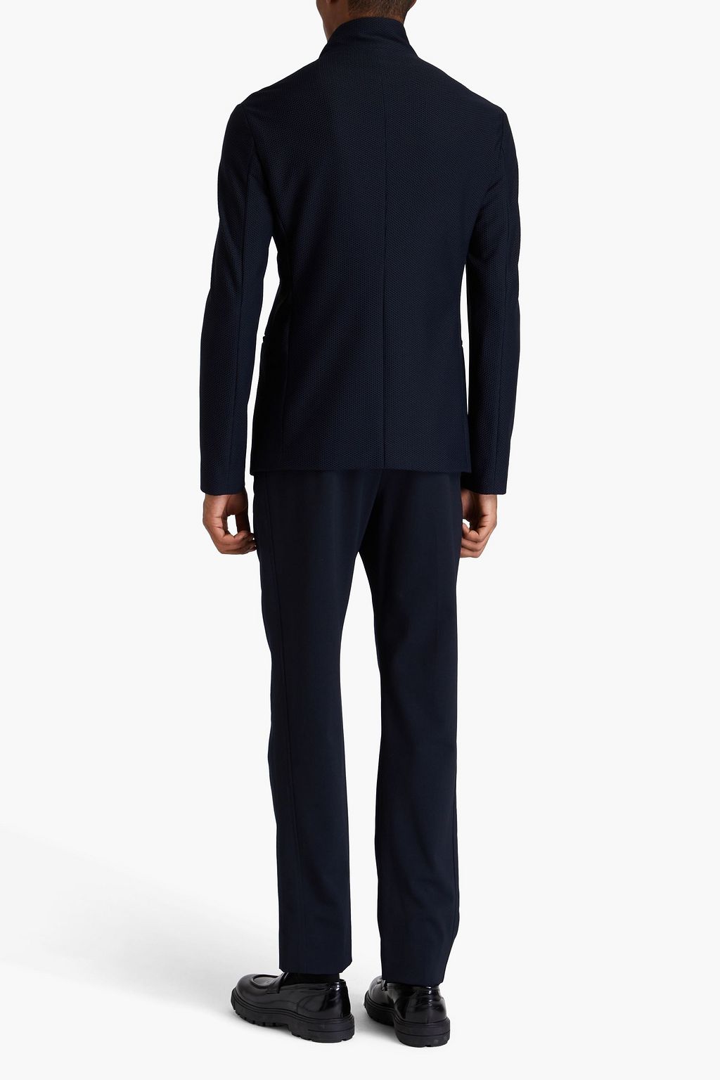 GIORGIO ARMANI جاكيت شبك من نسيج مطاط