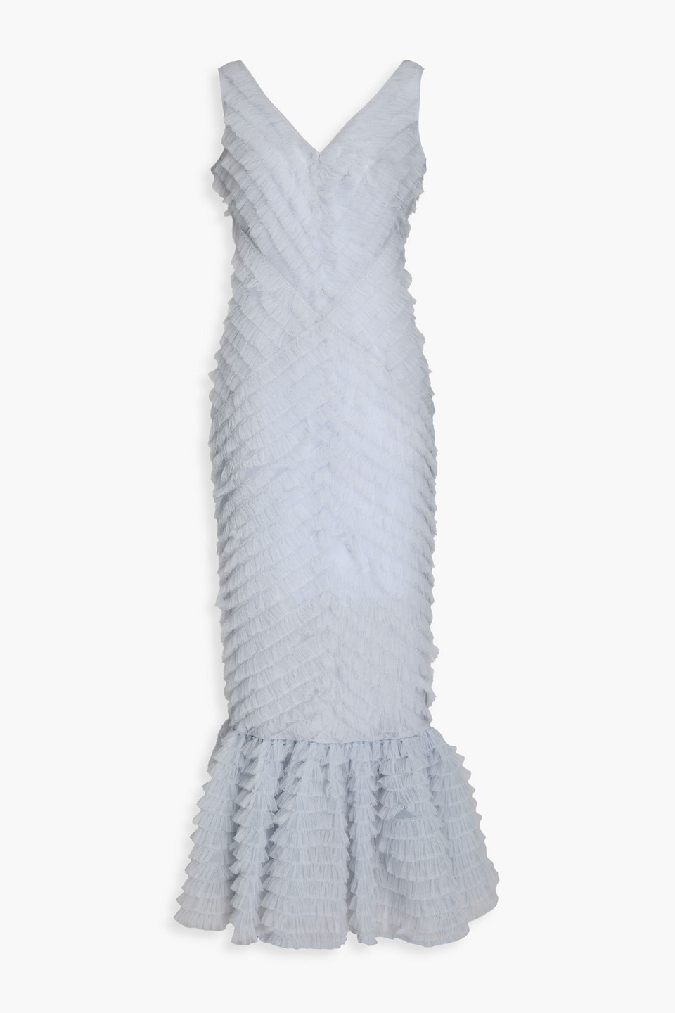 Janina ruffled tulle maxi dress