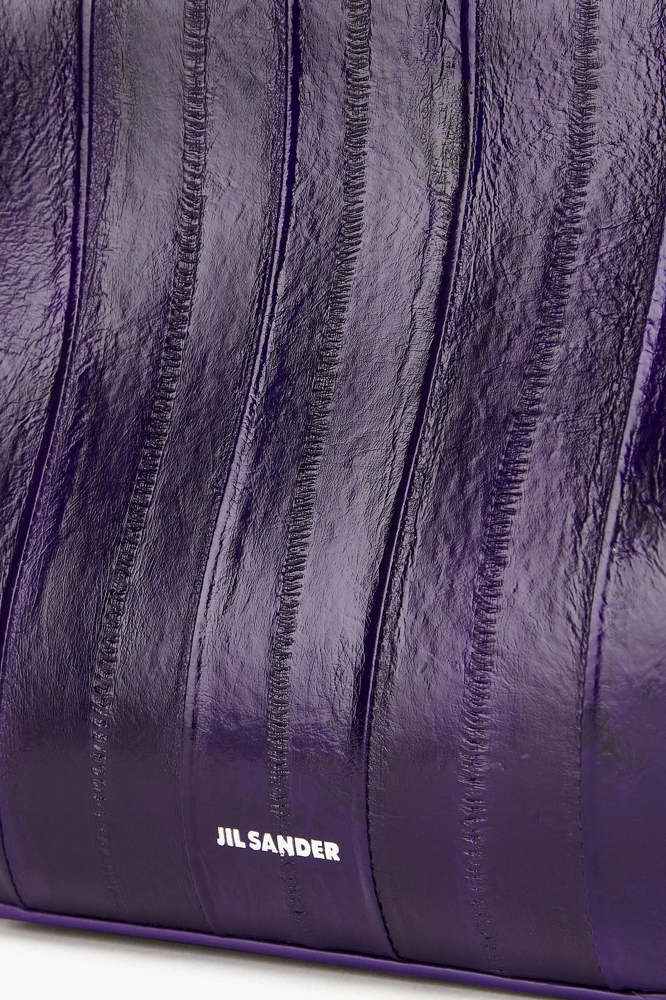Jil Sander Eel Shoulder Bag In Purple