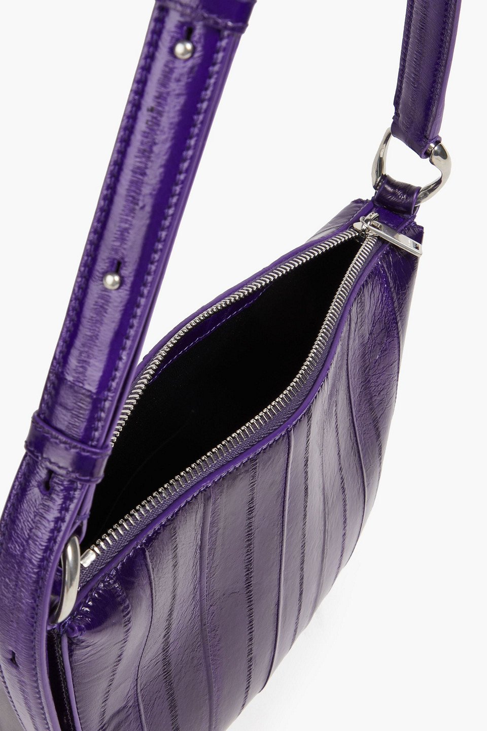 Jil Sander Eel Shoulder Bag In Purple