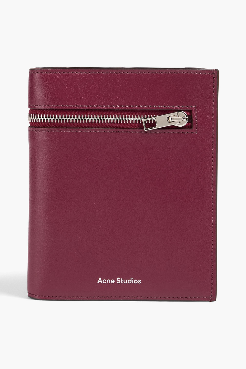 Acne Studios Leather Wallet In Burgundy