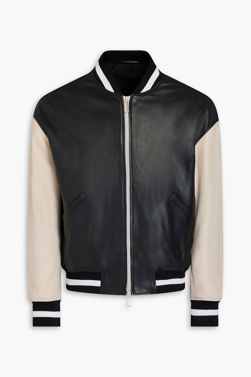 Wool and leather bomber jacket new arrivals