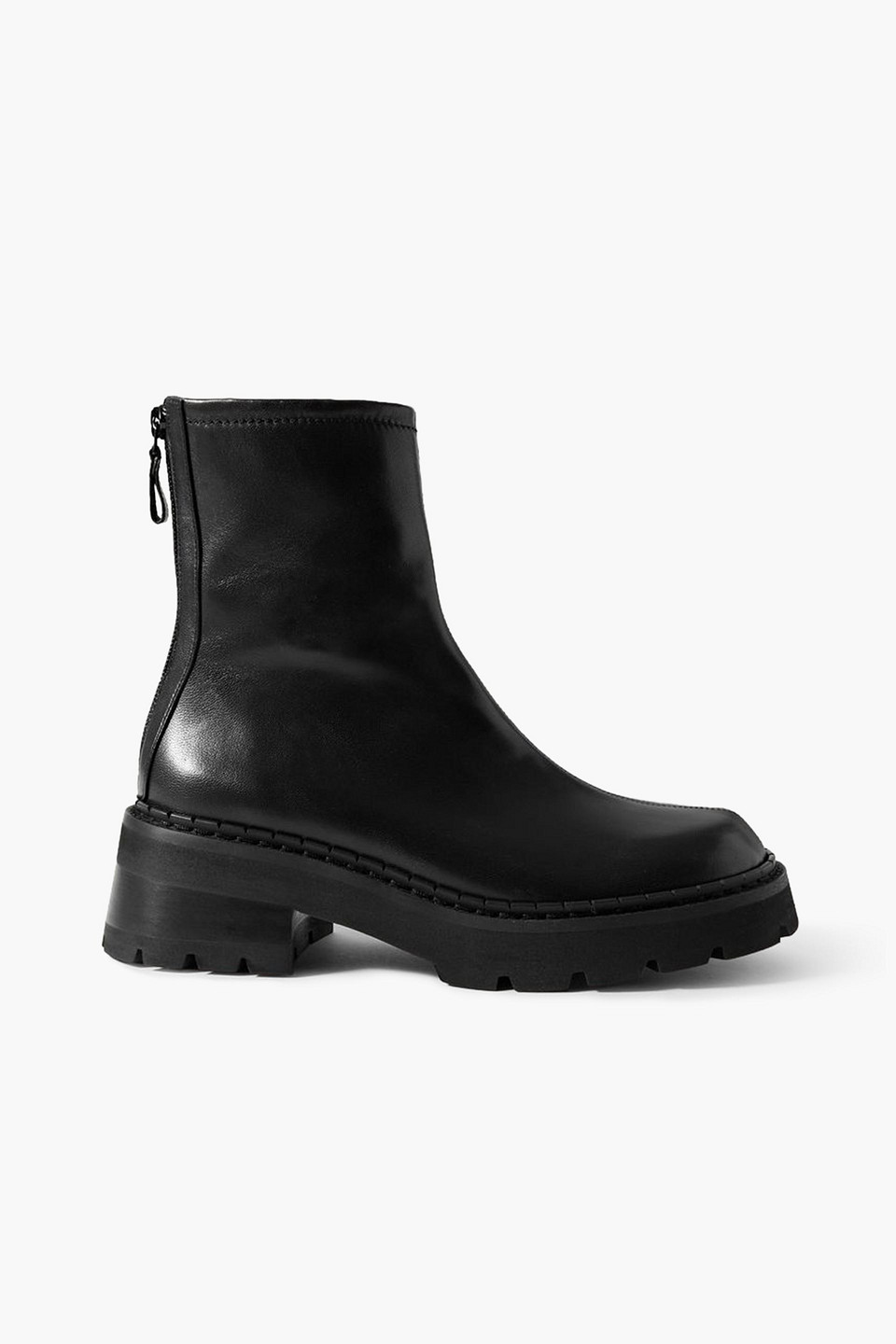 By Far Alister Leather Ankle Boots In White