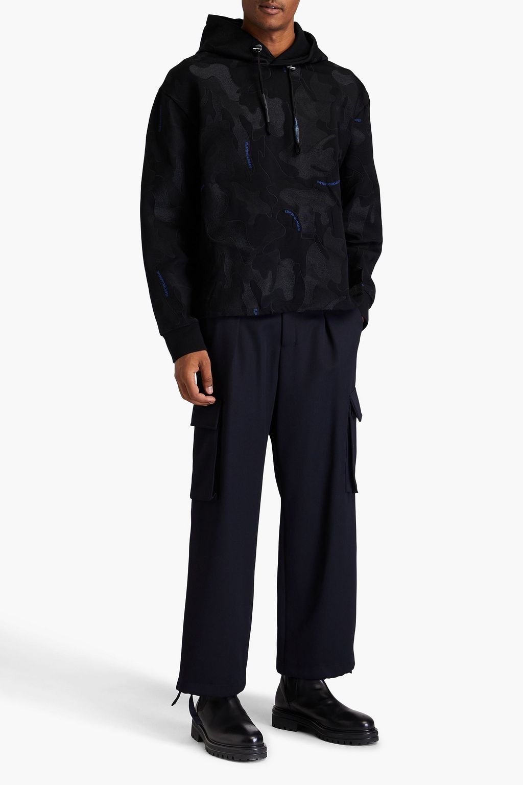 EMPORIO ARMANI Jacquard hoodie