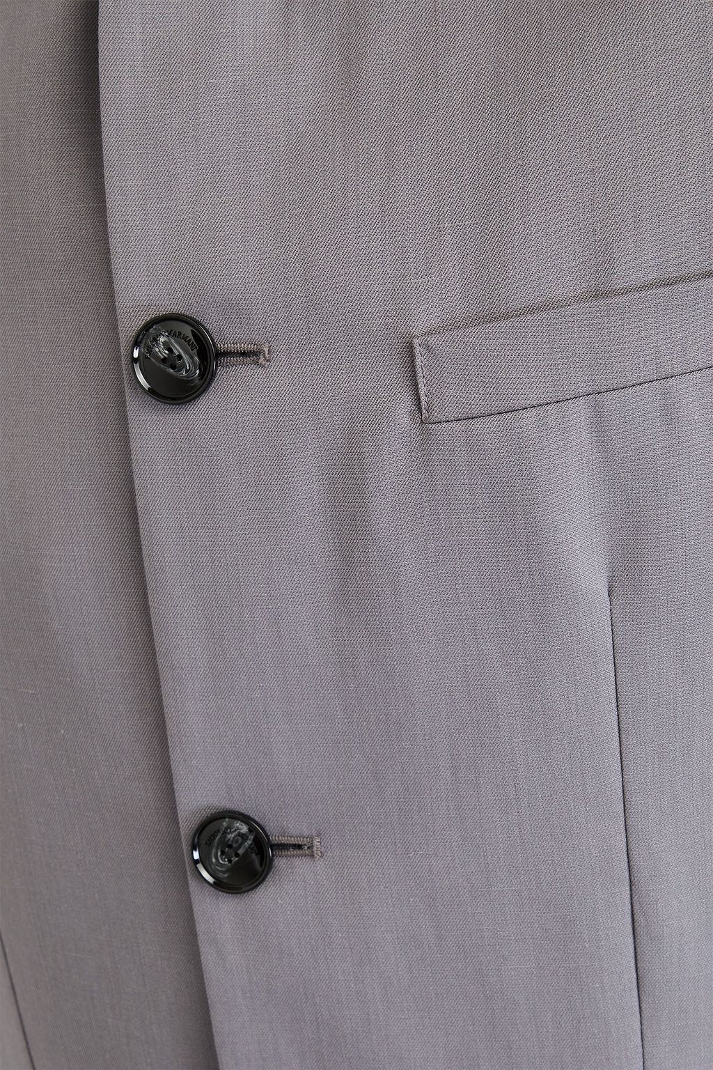 EMPORIO ARMANI Wool and linen-blend hooded blazer