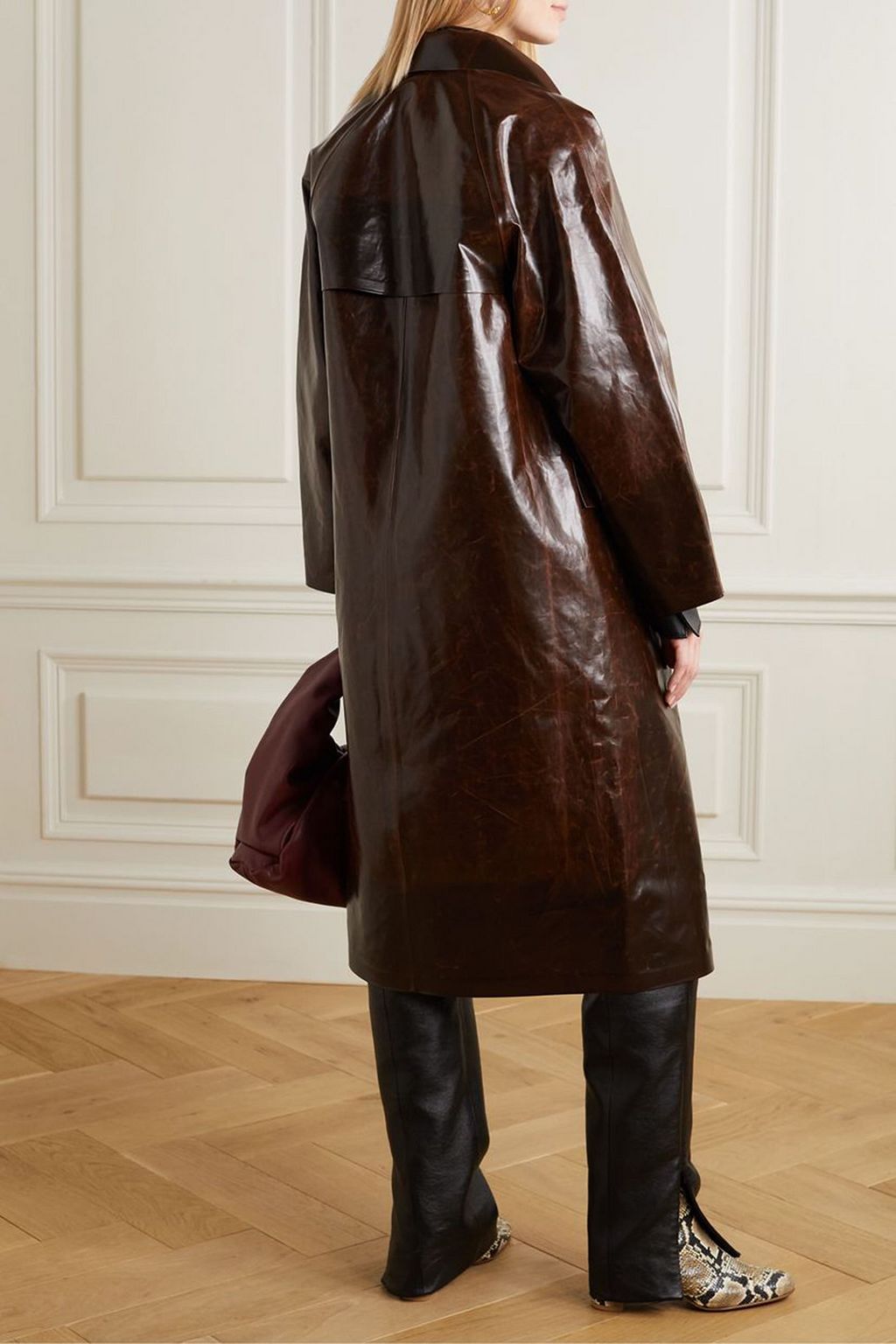KASSL EDITIONS Skai coated cotton-blend coat