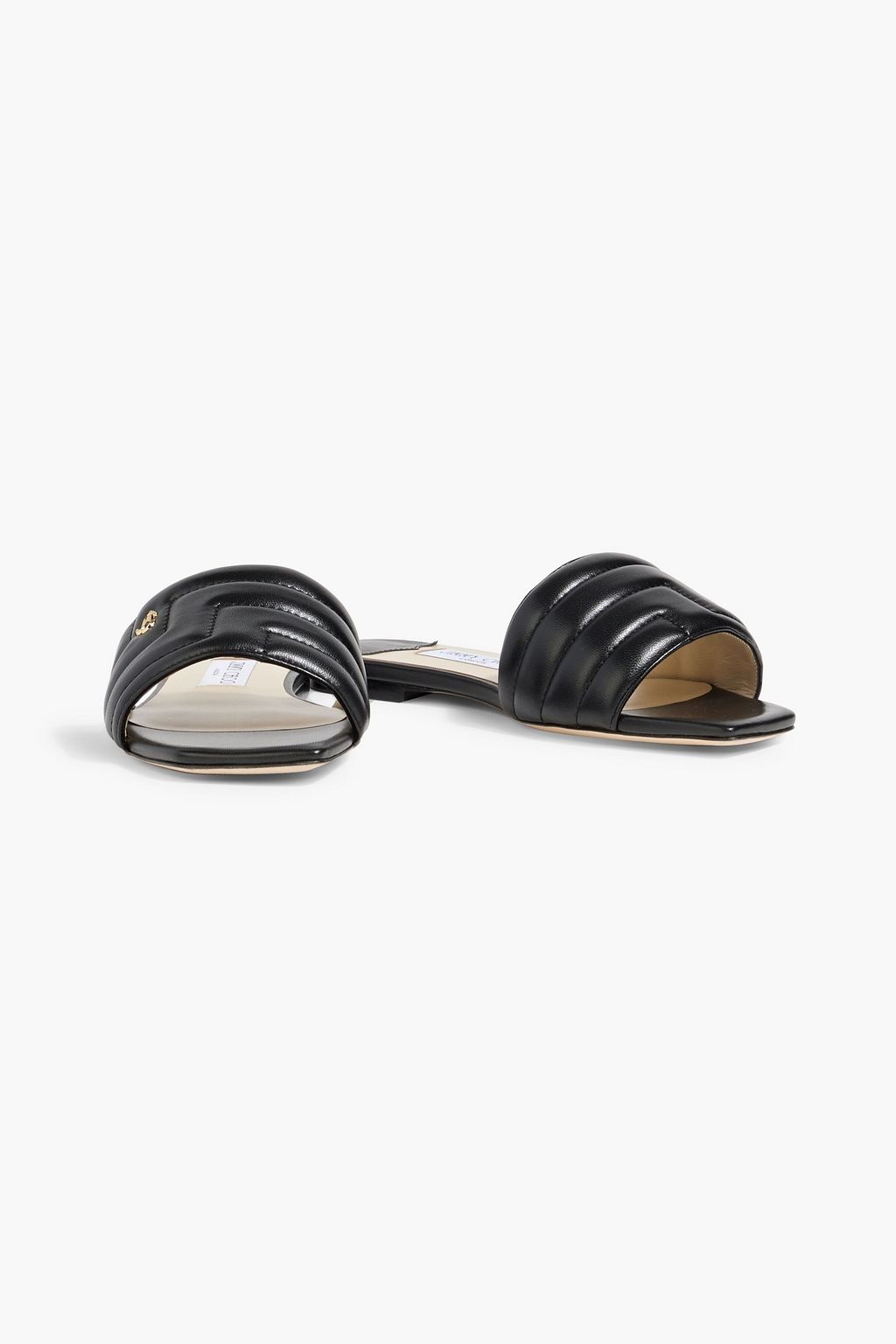 JIMMY CHOO Themis  Flat quilted leather slides