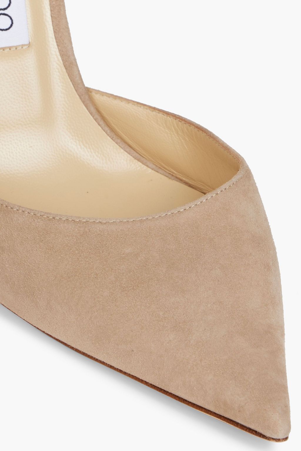 JIMMY CHOO Amya crystal-embellished suede pumps