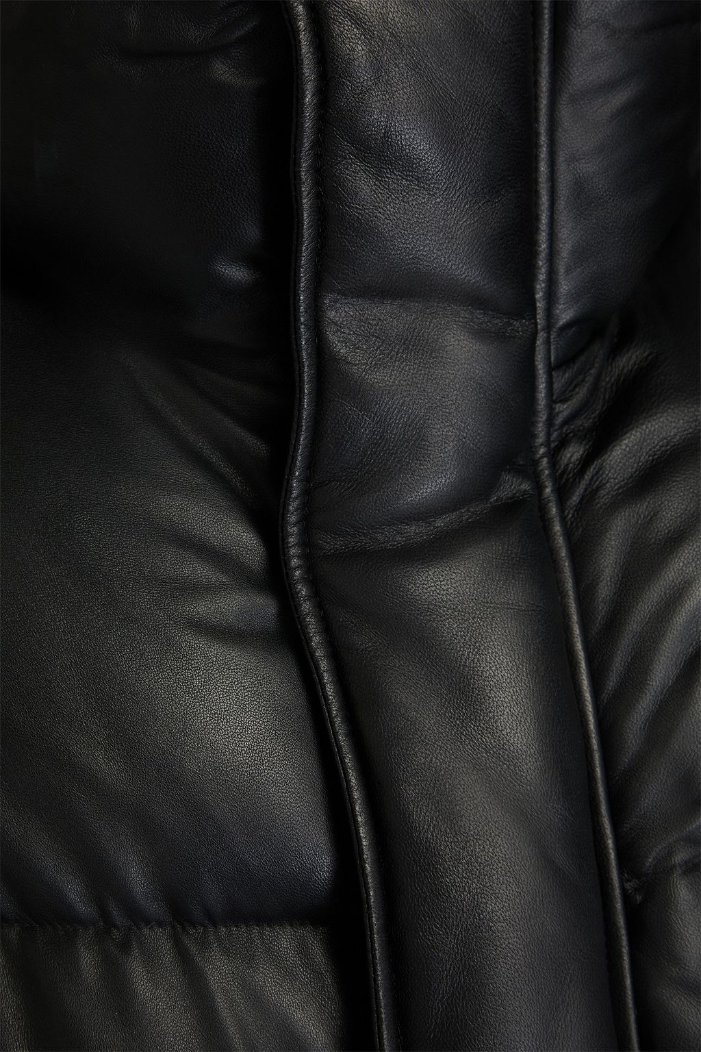 EMPORIO ARMANI Quilted leather down jacket