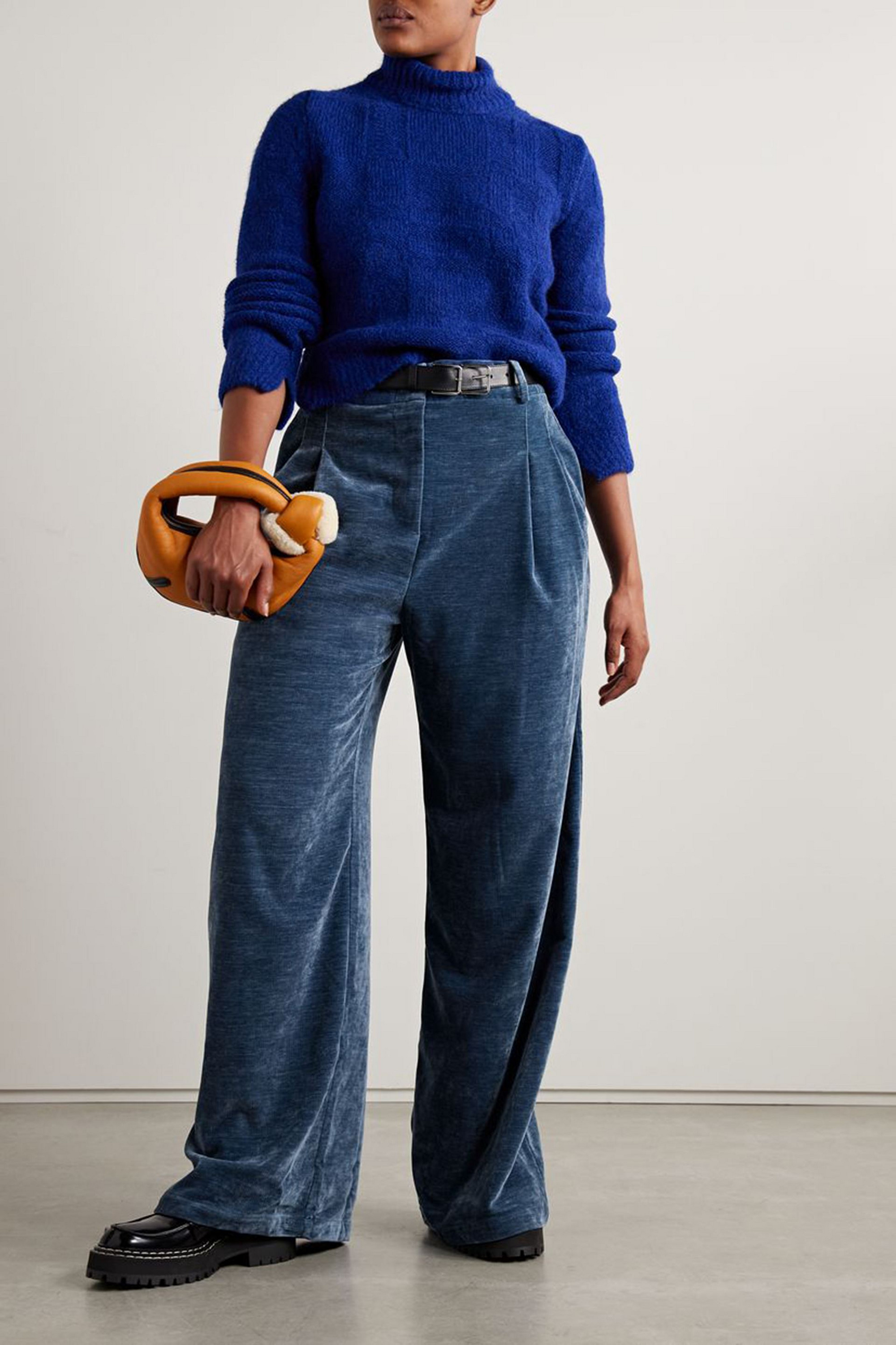 PROENZA SCHOULER PSWL Pleated chenille wide-leg pants