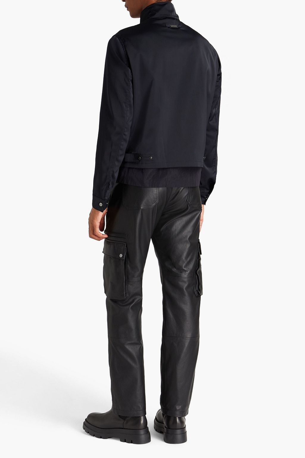 EMPORIO ARMANI Layered shell and satin jacket