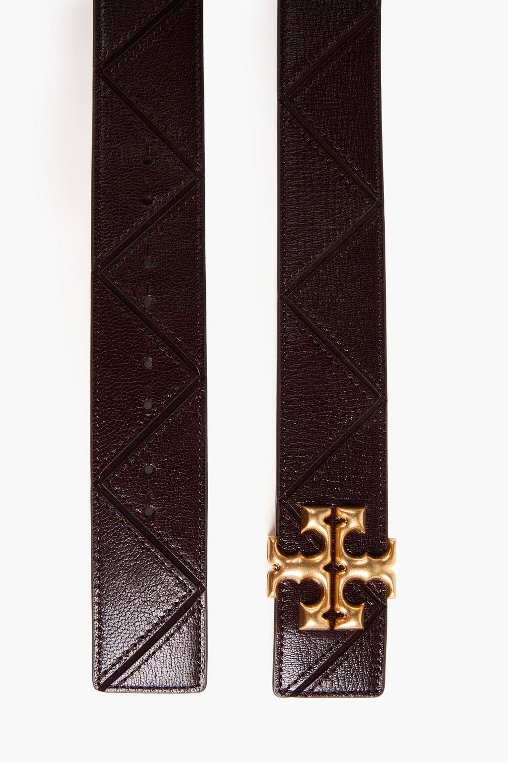 TORY BURCH ぺブル加工レザー ベルト