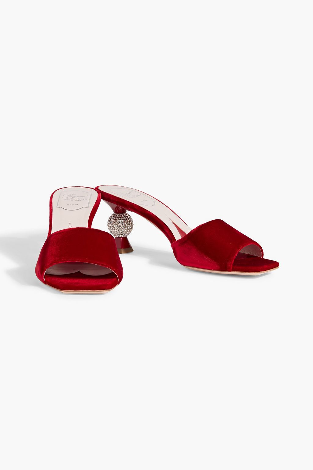 ROGER VIVIER Mariene Strass velvet mules