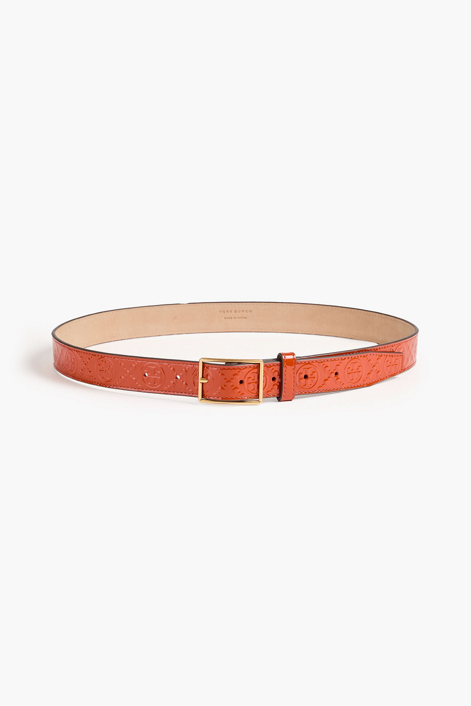 Tory Burch Patent-leather Belt In Red