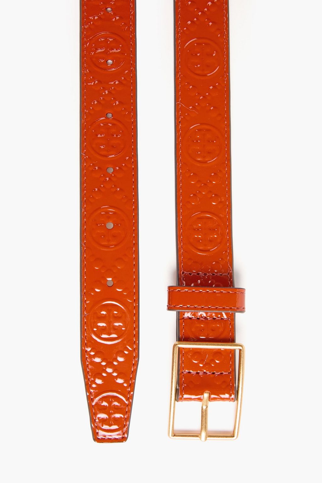 TORY BURCH Logo-embossed patent-leather belt
