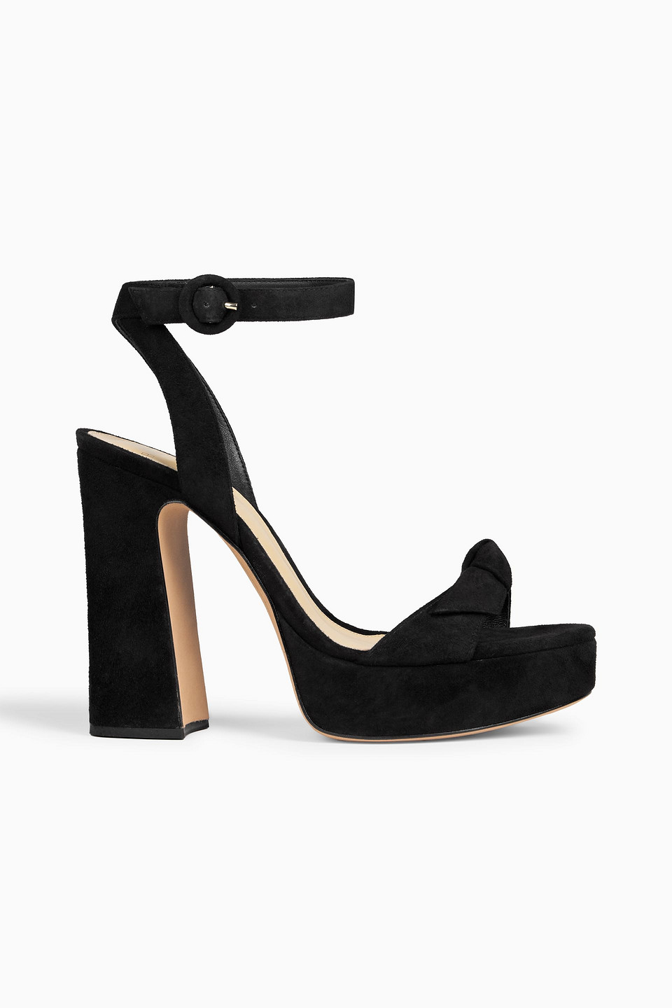 Clarita 120 bow-detailed suede platform sandals