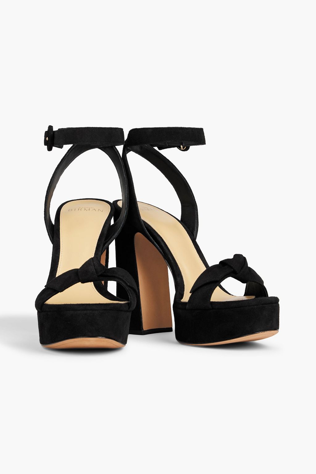 ALEXANDRE BIRMAN Clarita 120 bow-detailed suede platform sandals