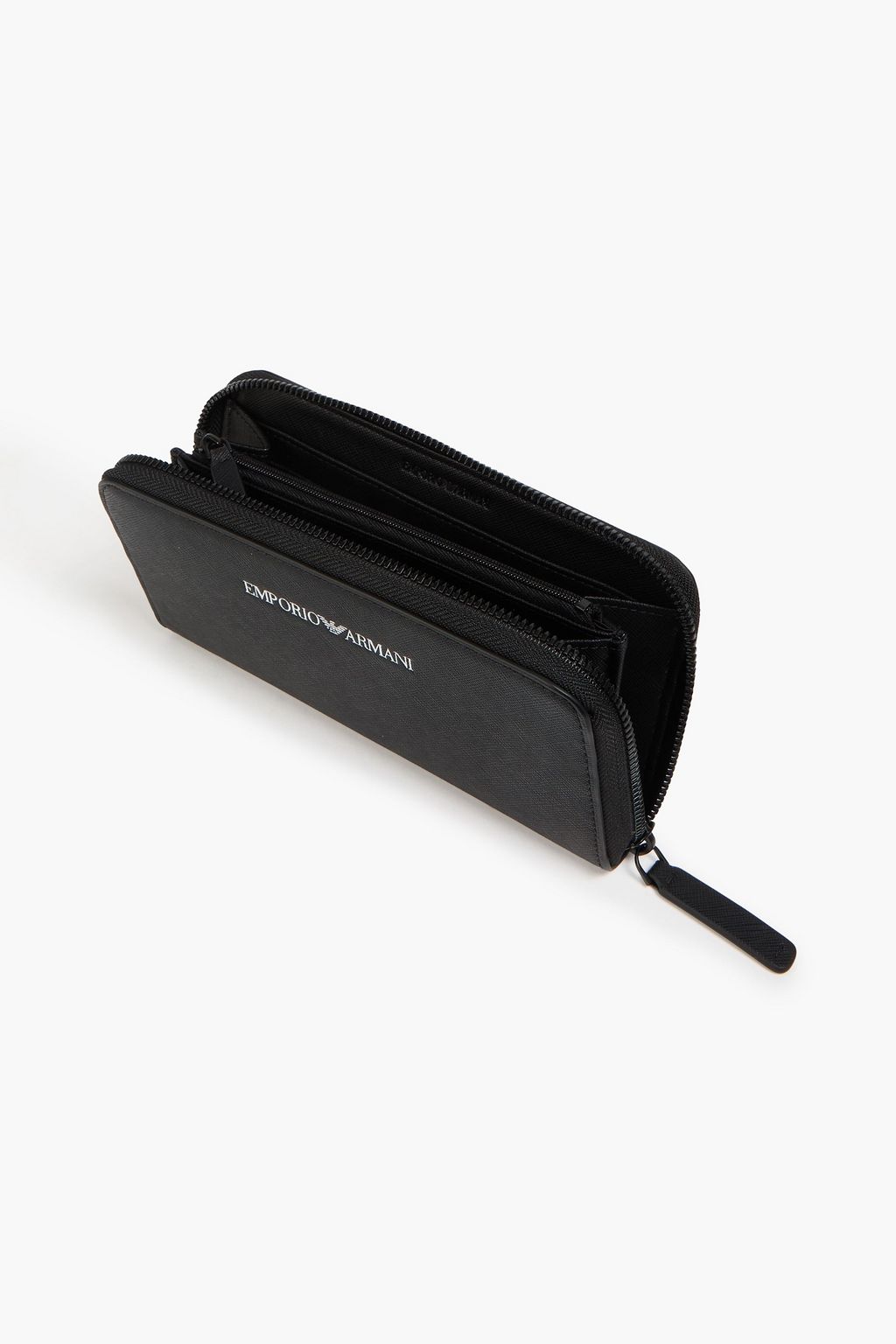 EMPORIO ARMANI Textured-leather wallet