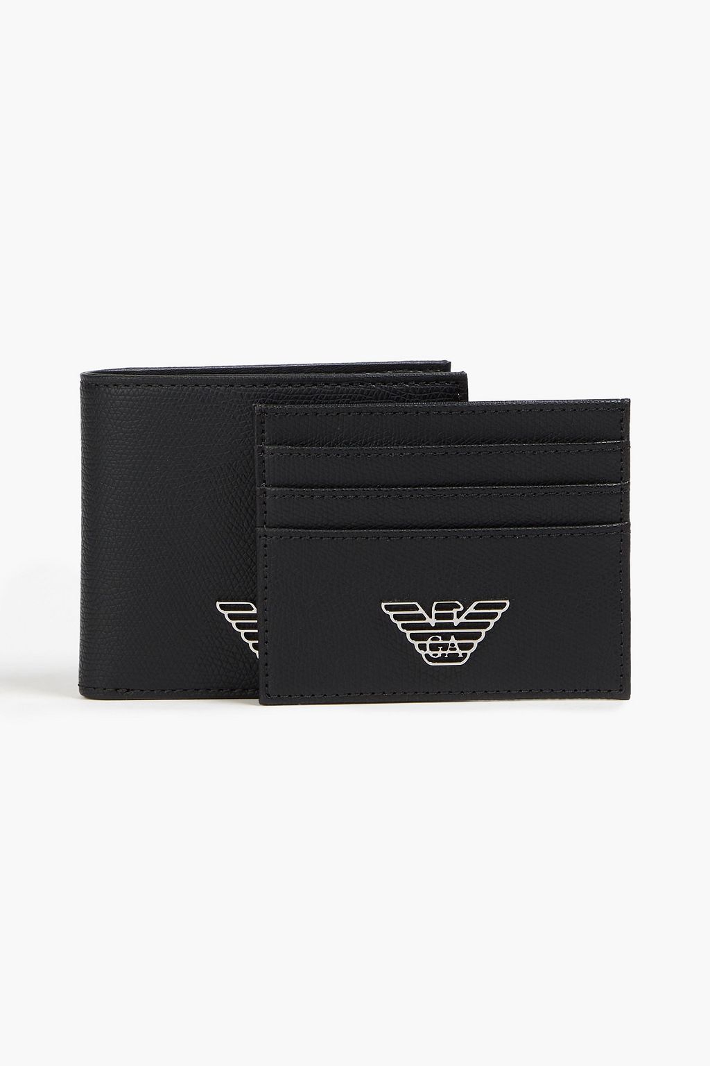 EMPORIO ARMANI Faux textured-leather wallet