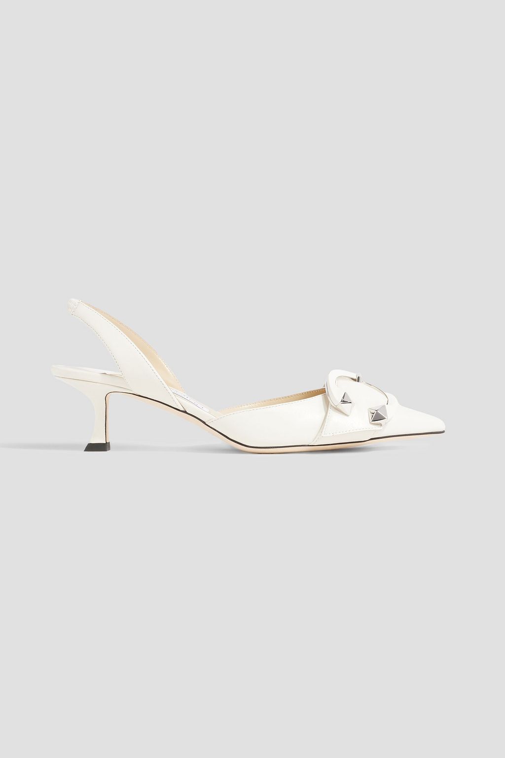 JIMMY CHOO Elinor 45 bow-detailed patent-leather pumps | THE